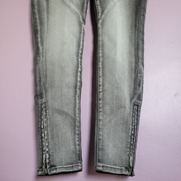 NWT Seven7 Washed Gray Mid Rise Luxury Skin Fit Legging Moto Skinny Jeans - Picture 8 of 16